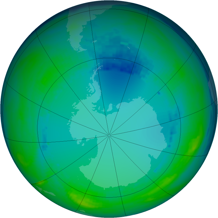 Ozone Map 1992-07-25